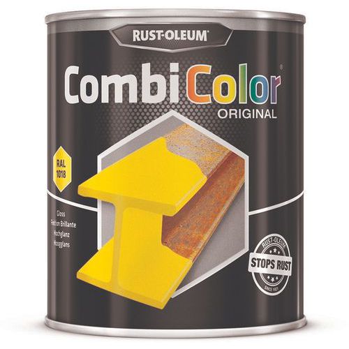 Rust-Oleum - Peinture CombiColor Original Jaune Zinc RAL1018 - 0.75L - Brillant Intérieur/Extérieur