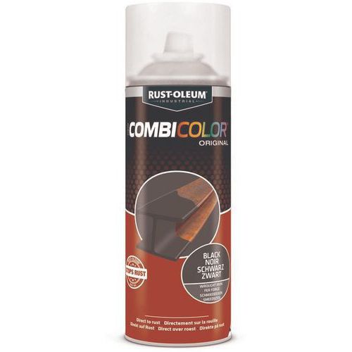 Rust-Oleum - Peinture aérosol CombiColor Original Fer Forgé Noir 400mL - Intérieur/Extérieur - Séchage rapide