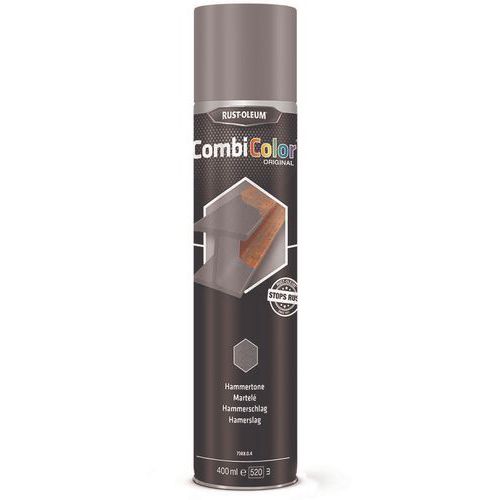 Rust-Oleum - Peinture Aérosol CombiColor Original Martelé 400mL Gris Foncé - Intérieur/Extérieur - Finition Martelé