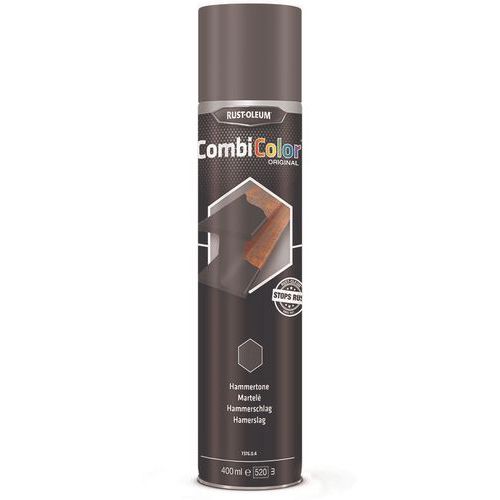 Rust-Oleum - Peinture Aérosol CombiColor Original Martelé Noir 400ml - Intérieur/Extérieur - Finition Martelé