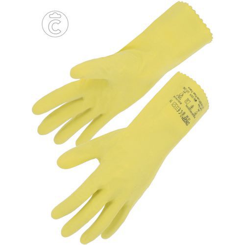 Latex Menage Jaune Floq. T10