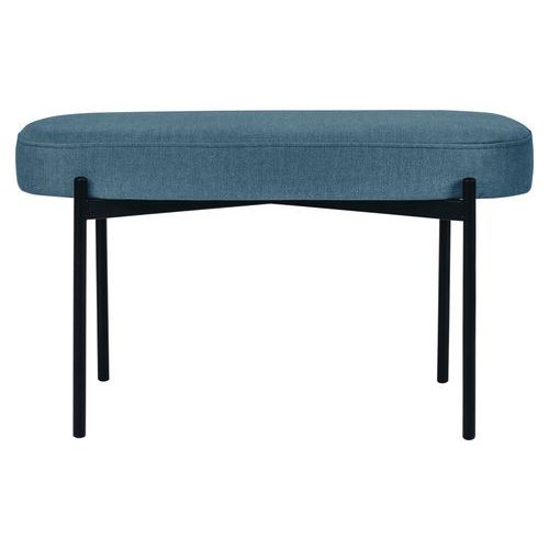 Banc oblong Gaia pied noir tissu polyester Paperflow