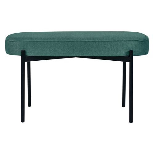 Banc Oblong Gaia Pied Noir Tissu Polyester Vert