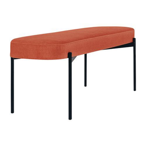 Banc Oblong Gaia Gm Pied Noir Tissu Polyester Rouille
