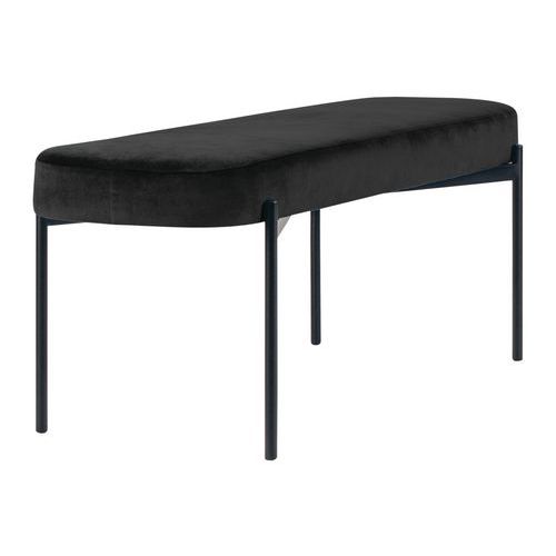 Banc Oblong Gaia Gm Pied Noir Velours Polyester Noir
