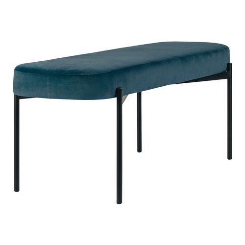 Banc Oblong Gaia Gm Pied Noir Velours Polyester Vert