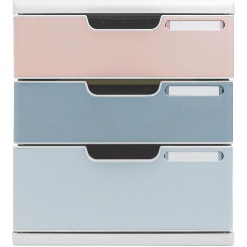 Module Authentik Blanc/couleurs Assorties A4 - 3 Tiroirs