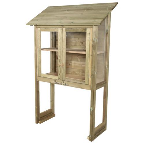 Mobextan - Boîte à livres sur pieds en pin - 109x47x192 cm - 10 ans garantie