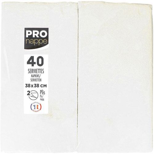 Lot de 1200 - Serviette Micro Gaufrée Pliée 1/8 - Ficelle