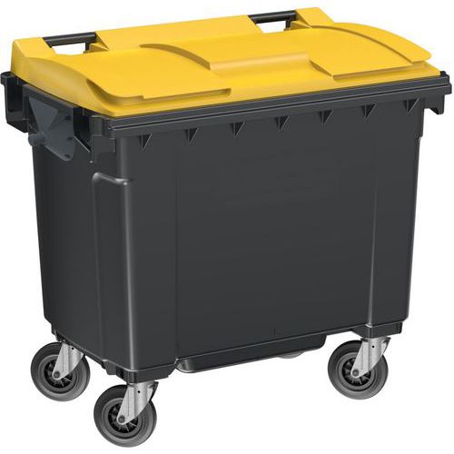 Sulo - Conteneur Poubelle 660L Jaune Gris - 4 Roues - Tri Sélectif - Recyclé 85%