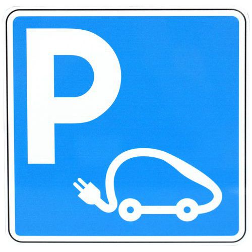 Manutan Expert - Panneau Recharge Voiture Électrique Bleu Adhésif Vinyle 120mm