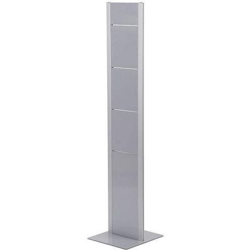 Rack Autoportant Pur Brochures Argent Sans Étagères