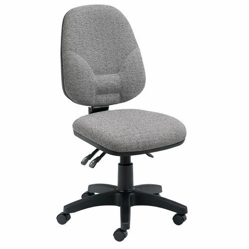 Linea Fabbrica - Chaise de bureau ergonomique réglable Gris - Support lombaire - Tissu Polyester - Charge 120kg - 8h d'assise