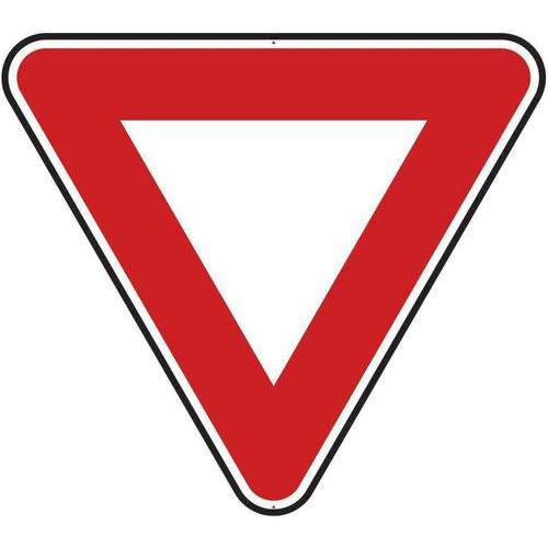 Kelias - Panneau Cédez le Passage Triangle Aluminium 1000mm Classe 2 CE - Signalisation Durable