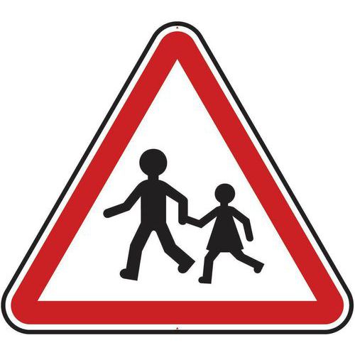 Kelias - Panneau Lieu fréquenté par les enfants - Triangle Aluminium 700mm Classe 2 CE