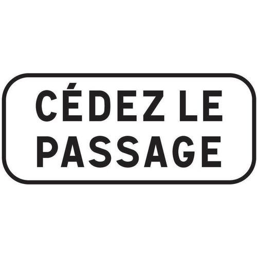 Kelias - Panonceau Cédez le Passage Aluminium Rectangulaire 524x324mm Classe 2 CE