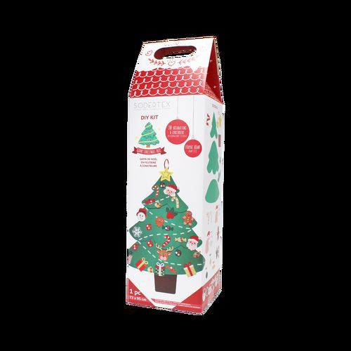 Kit DIY sapin de Noël géant feutrine avec 30 décorations thumbnail image 1