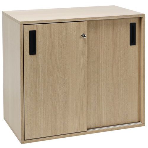 Armoire À Portes Coulissantes H.75 Cm Chêne Manutan