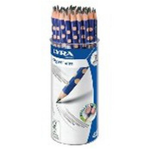 Lyra - Crayons graphite Groove Slim HB - Corps bois MFC bleu - Pointe 3.3mm - Éco-responsable