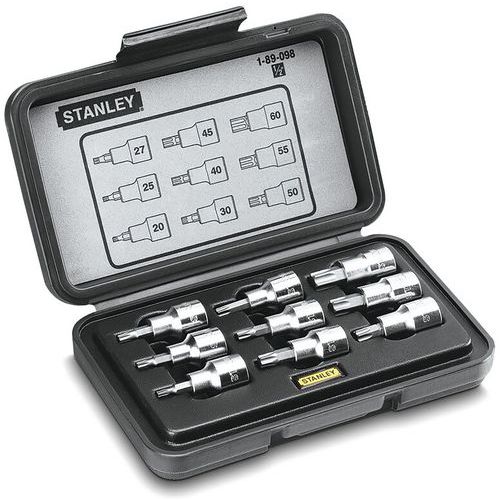 Stanley 1 Coffret A Douilles Torx 1/2 Jeu De 9 Pièces
