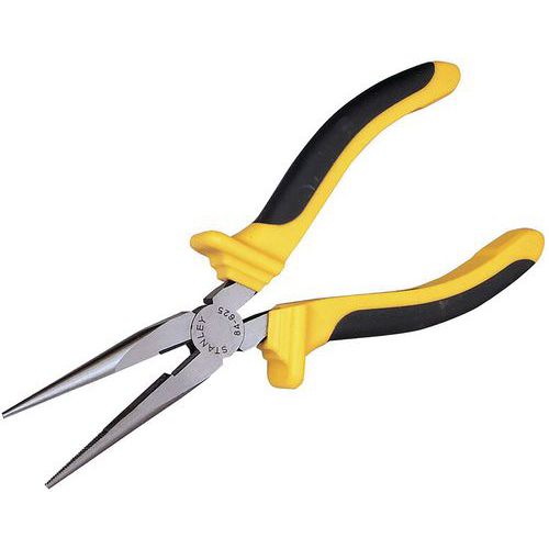 Stanley 1 Pince A Becs 1/2 Ronds Longs - Grip Caoutchouc Anti-glisse