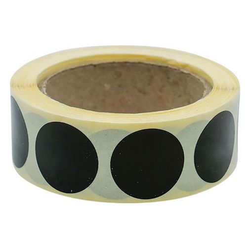 Pastille Adhésive Amovible En Rouleau Noir - Manutan