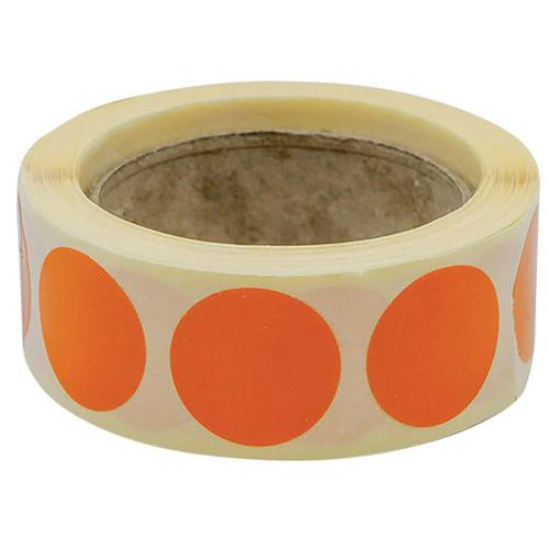 Pastille Adhésive Amovible En Rouleau Orange - Manutan