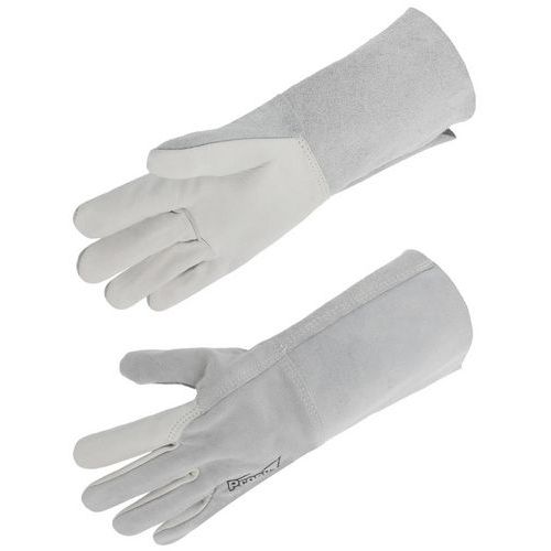 Gants De Protection Thermique En Cuir Fleur Et Croûte Bovin Avec Une Manchette 15