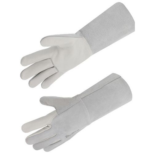 Gants De Protection Thermique En Fleur Et Croûte Avec Une Manchette De 15 Cm