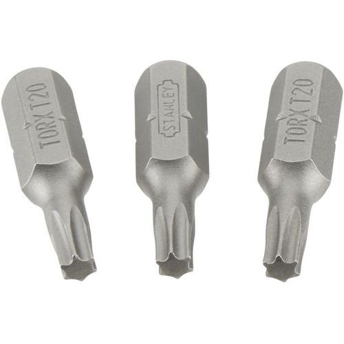 Stanley 1 Embouts De Vissage 1/4 Torx 25mm T20 - 25 Mm X 3 Pièces