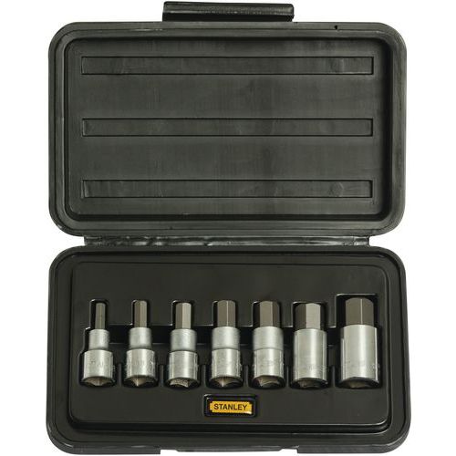 Stanley 1 Coffret A Douilles 6 Pans 1/2 - Jeu De 7 Pièces