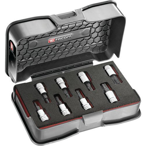 Facom - Jeu d'embouts OGV Grip 6 Pans 3/8 - Serrage Précis - Outil Professionnel