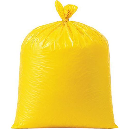 Lot de 200 Sacs Poubelle Jaunes 75L - 45 microns - Gestion des déchets résistants