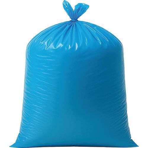 Lot de 200 sacs poubelle bleus 75L 45 microns - Gestion des déchets résistants et pratiques
