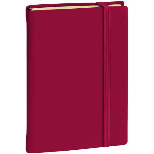 Quo Vadis - Carnet de notes 16x24cm ligné Silk Rouge - 192 pages souples - Éco-responsable