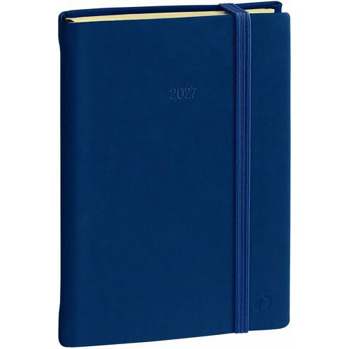 Quo Vadis - Agenda Journalier Prestige Soie Daily 24 - Bleu - 1 Jour Par Page - Année Civile - Reliure Souple - Éco-responsable