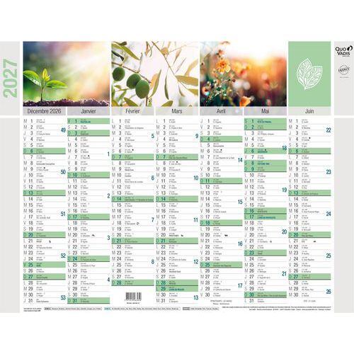 Quo Vadis - Calendrier Banque Equology Poster - 27 x 21 cm - Éco-responsable 95% Recyclé - Année Civile