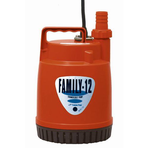 Tsurumi - Pompe serpillère Family12 - 100W - 80 L/min - Assèchement 2mm - Idéale pour sols