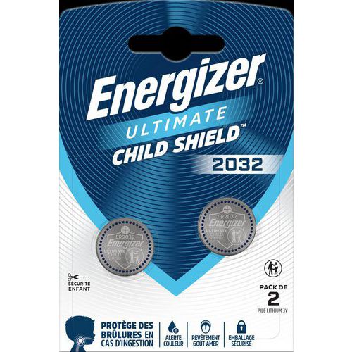 Energizer - Piles CR2032 Ultimate Lithium - Lot de 2 - Haute Performance 3V