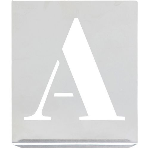 Morin - Set 26 Lettres Capitales Aluminium - Hauteur 15mm - Pochoir Durable pour Marquage