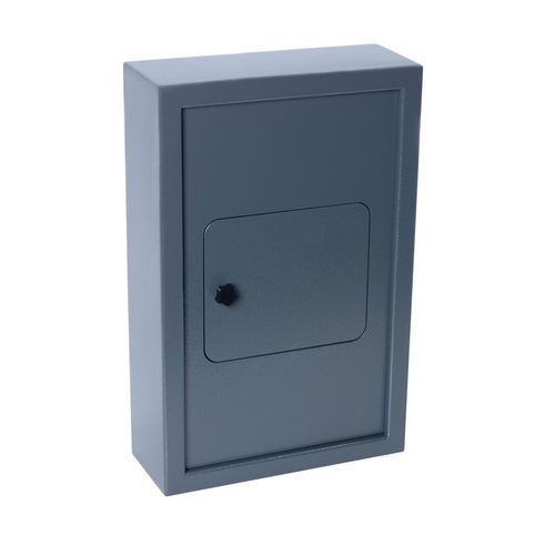 Pavo - Armoire à clés extérieur haute sécurité 50 clés - Acier Gris/Noir - 50x31x13.2 cm - Robuste et Fiable