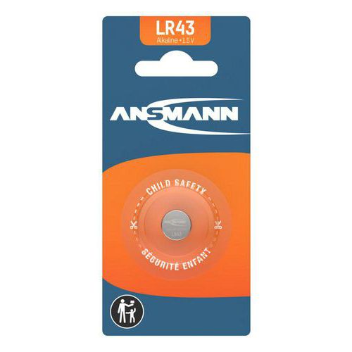 Ansmann - Pile Alcaline LR43 5015293 - Haute Performance et Longue Durée