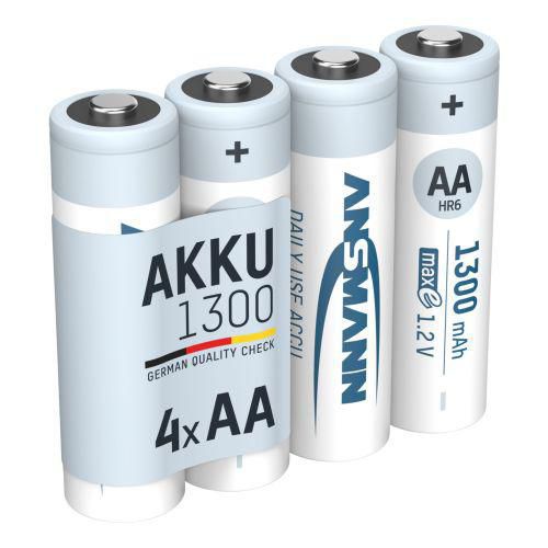 Ansmann - Piles AA/HR6 - Lot de 4 - Rechargeables Haute Performance