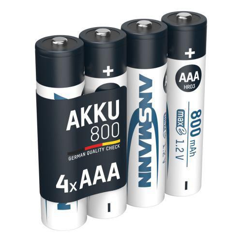 Ansmann - Piles AAA/HR03 - Lot de 4 - Haute Performance et Longue Durée