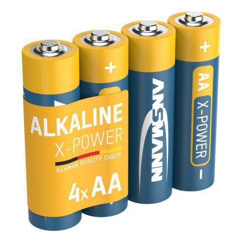 Ansmann - Piles Alcalines LR6 AA - Lot de 4 - Haute Performance et Longue Durée