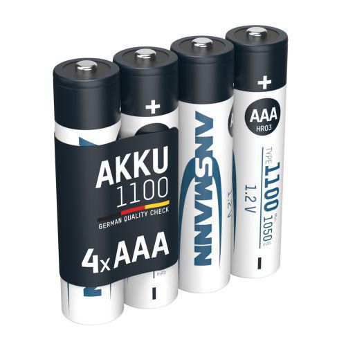 Ansmann - Piles AAA/HR03 - Lot de 4 - Rechargeables - Haute Performance