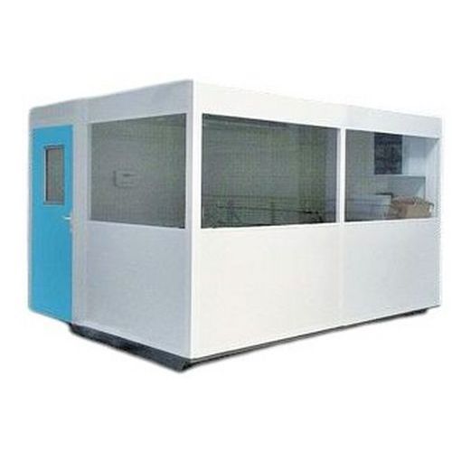 Cabine d'atelier 3x3m Double Paroi Acier/Mélaminé Bleu - Hauteur 2.48m - Garantie 3 ans