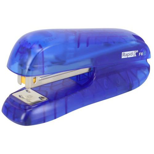 Rapid - Agrafeuse HS F6 Translucide Bleu - 20 Feuilles - Compacte et Durable