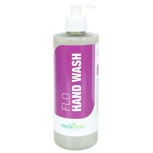 Greenspeed - Savon Main Flo Hand Wash Liquide - Flacon Pompe 0.5 L - Parfum Fantaisie Fleurs - Emballage Recyclé 50%