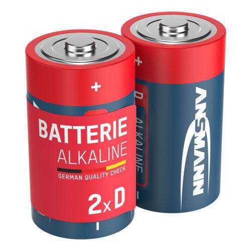 Ansmann - Piles Alcalines LR20 / D 1514-0000 - Lot de 2 - Longue Durée et Fiabilité